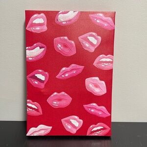 Ashland Red and Pink Lip Art Wall Decor